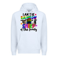 White I am the rainbow sheep of the family Premium Hoodie - FaDigitalArtStudio