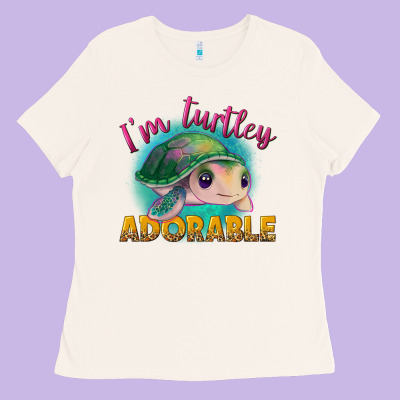 I'm Turtley Adorable Ladies Tee Designed By Nancycooperartshop