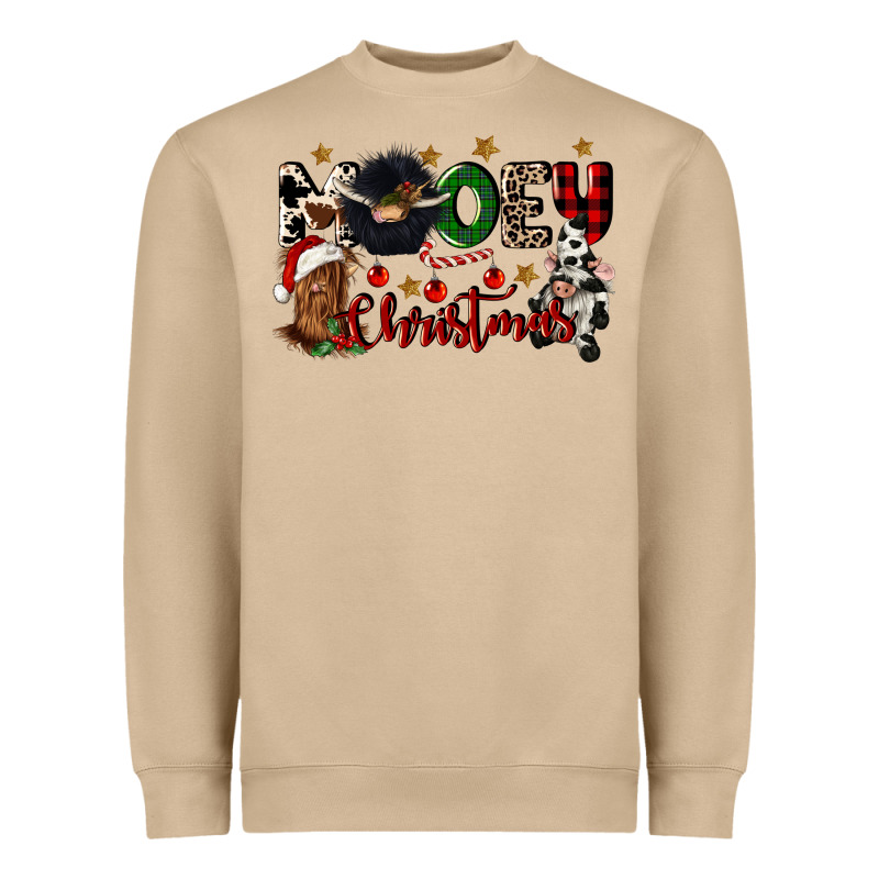 Mooey Christmas Heavyweight Sweatshirt by CowGirlArtShop | Teevron