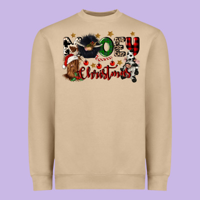 Mooey Christmas Heavyweight Sweatshirt Designed By Cowgirlartshop
