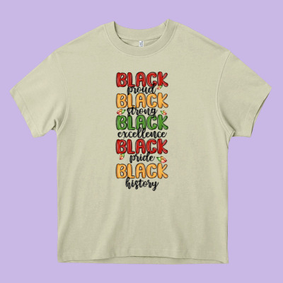 Black History Heavy Core Tee Designed By Maliassmallbusiness