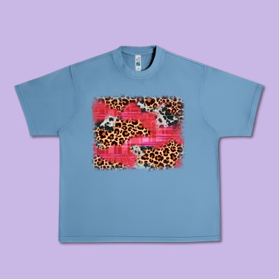 Valentine's Day Cowhide Leopard Background Urban Heavy Tee Designed By Jahusdesignshop