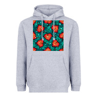 Heather Grey fall leaves seamless pattern Heavyweight Hoodie - BundleAndBundleShop