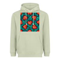 Matcha fall leaves seamless pattern Heavyweight Hoodie - BundleAndBundleShop