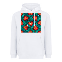 White fall leaves seamless pattern Heavyweight Hoodie - BundleAndBundleShop