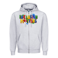 Heather Grey Inclusion matters Zipper Hoodie - FaDigitalArtStudio