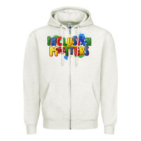 Oatmeal Heather Inclusion matters Zipper Hoodie - FaDigitalArtStudio