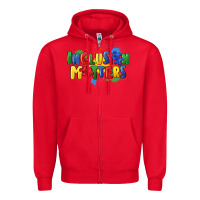 Red Inclusion matters Zipper Hoodie - FaDigitalArtStudio