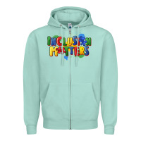 Seafoam Inclusion matters Zipper Hoodie - FaDigitalArtStudio