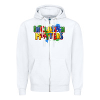 White Inclusion matters Zipper Hoodie - FaDigitalArtStudio