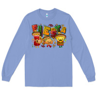 Colony Blue Fiesta with taco, nacho, souce Long Sleeve Tee - NancyCooperArtShop