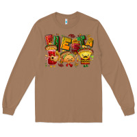 Toasted Coconut Fiesta with taco, nacho, souce Long Sleeve Tee - NancyCooperArtShop