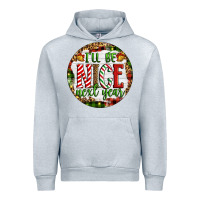 Heather Grey Christmas i'll be nice next year Urban Hoodie - Artiststas