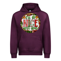 Mauve Wine Christmas i'll be nice next year Urban Hoodie - Artiststas