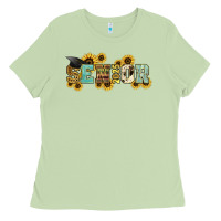 Matcha senior 2025 sunflowers Ladies Tee - NancyCooperArtShop