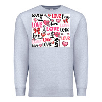 Heather Grey love Premium Sweatshirt - LillyAllenDesigns
