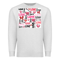 Oatmeal Heather love Premium Sweatshirt - LillyAllenDesigns