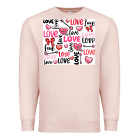 Pale Pink love Premium Sweatshirt - LillyAllenDesigns