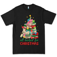 Black christmas book tree Premium Tee - MaliasSmallBusiness