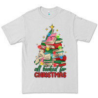 Dove Grey christmas book tree Premium Tee - MaliasSmallBusiness