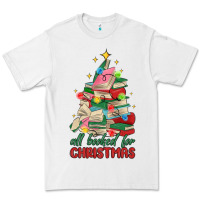 White christmas book tree Premium Tee - MaliasSmallBusiness