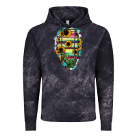 Cloud Black Illinois Map Sunflower Cactus Serape Vintage Hoodie - RanaPortraitStore