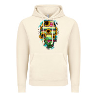 Vintage Artic Illinois Map Sunflower Cactus Serape Vintage Hoodie - RanaPortraitStore