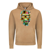 Vintage Camel Illinois Map Sunflower Cactus Serape Vintage Hoodie - RanaPortraitStore
