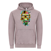 Vintage Zinc Illinois Map Sunflower Cactus Serape Vintage Hoodie - RanaPortraitStore