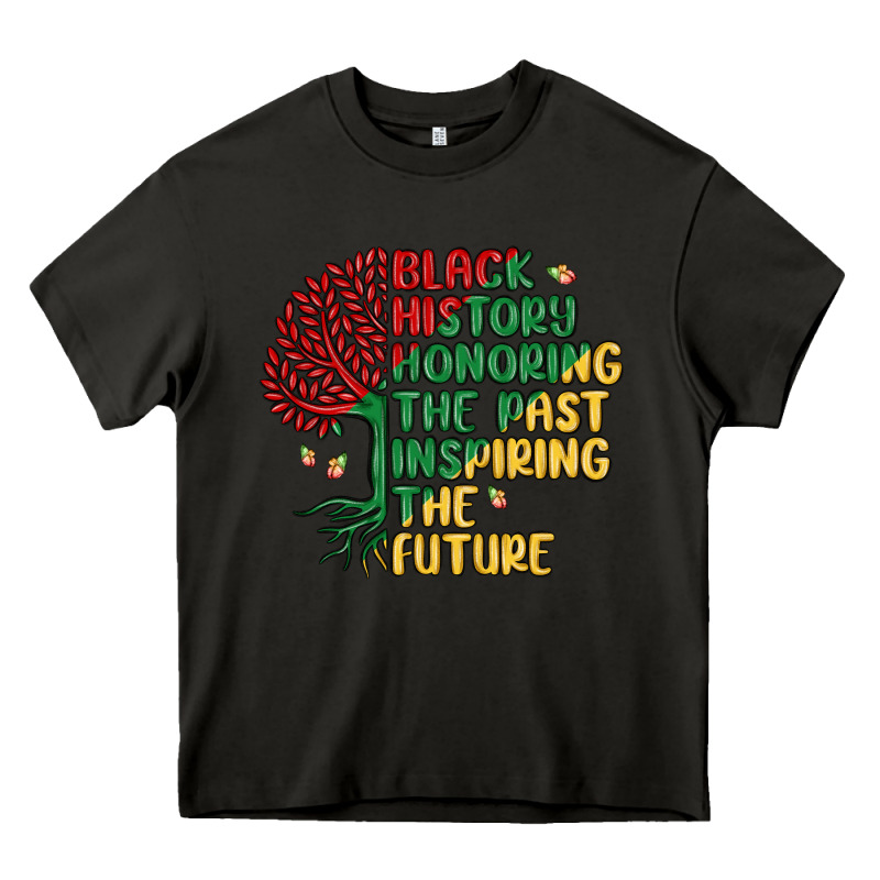 Black History Honoring The Past Inspiring The Futu Heavy Core Tee by MaliasSmallBusiness | Teevron