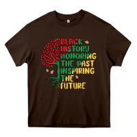 Chocolate Brown black history honoring the past inspiring the futu Heavy Core Tee - MaliasSmallBusiness