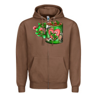 Chestnut Cactus Coffee cup Zipper Hoodie - FaDigitalArtStudio