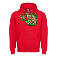 Red Cactus Coffee cup Zipper Hoodie - FaDigitalArtStudio