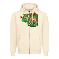 Sandshell Cactus Coffee cup Zipper Hoodie - FaDigitalArtStudio