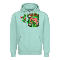 Seafoam Cactus Coffee cup Zipper Hoodie - FaDigitalArtStudio