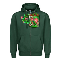 Sports Green Cactus Coffee cup Zipper Hoodie - FaDigitalArtStudio