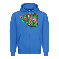True Royal Cactus Coffee cup Zipper Hoodie - FaDigitalArtStudio