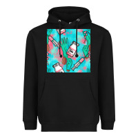 Black Nurse Gloves Seamless Pattern Heavyweight Hoodie - BundleAndBundleShop
