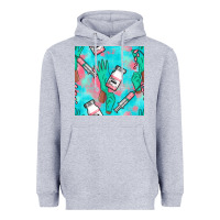 Heather Grey Nurse Gloves Seamless Pattern Heavyweight Hoodie - BundleAndBundleShop