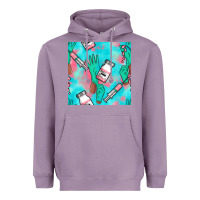 Lavender Nurse Gloves Seamless Pattern Heavyweight Hoodie - BundleAndBundleShop