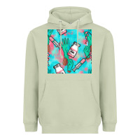 Matcha Nurse Gloves Seamless Pattern Heavyweight Hoodie - BundleAndBundleShop