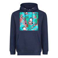 Navy Nurse Gloves Seamless Pattern Heavyweight Hoodie - BundleAndBundleShop