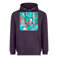 Plum Nurse Gloves Seamless Pattern Heavyweight Hoodie - BundleAndBundleShop