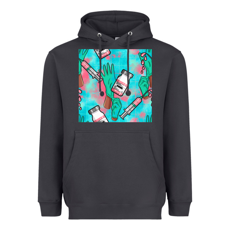 Nurse Gloves Seamless Pattern Heavyweight Hoodie by BundleAndBundleShop | Teevron