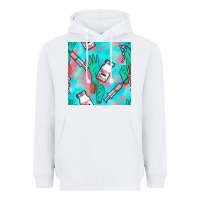 White Nurse Gloves Seamless Pattern Heavyweight Hoodie - BundleAndBundleShop