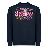 Navy i am snow cute Heavyweight Sweatshirt - CowGirlArtShop