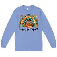 Colony Blue Happy Fall Y'all Long Sleeve Tee - texasbilliewilder
