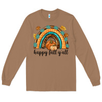 Toasted Coconut Happy Fall Y'all Long Sleeve Tee - texasbilliewilder