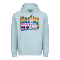 Blue Mist Free dad hugs pride Premium Hoodie - FaDigitalArtStudio