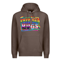Coffee Free dad hugs pride Premium Hoodie - FaDigitalArtStudio